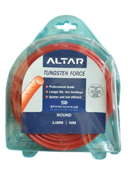 Trimmer Wire 50  Meter  | 3.0  mm |  Red